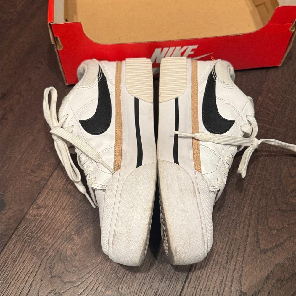 Nike Women's White Black Tan Platform Sneakers - Picture 8 of 9